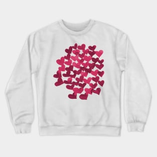 Watercolor melting hearts - viva magenta Crewneck Sweatshirt